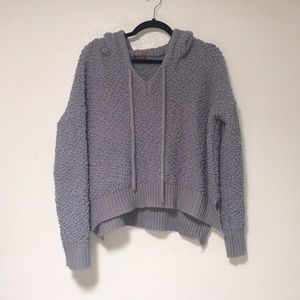 Grey fluffy hoodie